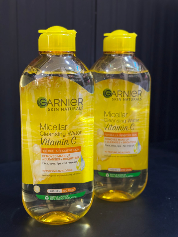 میسلار واتر پاک کننده آرایش ویتامین سی گارنیه روشن کننده۴۰۰میل|Vitamin C micellar water Garnier 400ml