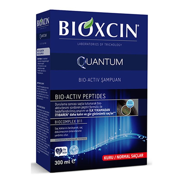 شامپو بیوکسین مدل کوانتوم بایو اکتیو کنترل چربی و تقویتکننده مو ۳۰۰میل| Bioxcin Quantum Bio-Activ Shampoo 300ml